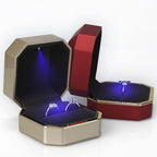 Luxury Ring Box Square Velvet Wedding Case Jewelry