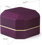 Luxury Ring Box Square Velvet Wedding Case Jewelry