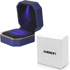Luxury Ring Box Square Velvet Wedding Case Jewelry