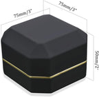 Luxury Ring Box Square Velvet Wedding Case Jewelry
