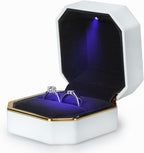 Luxury Ring Box Square Velvet Wedding Case Jewelry