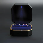Luxury Ring Box Square Velvet Wedding Case Jewelry