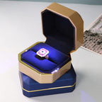 Luxury Ring Box Square Velvet Wedding Case Jewelry