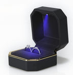 Luxury Ring Box Square Velvet Wedding Case Jewelry