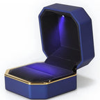 Luxury Ring Box Square Velvet Wedding Case Jewelry