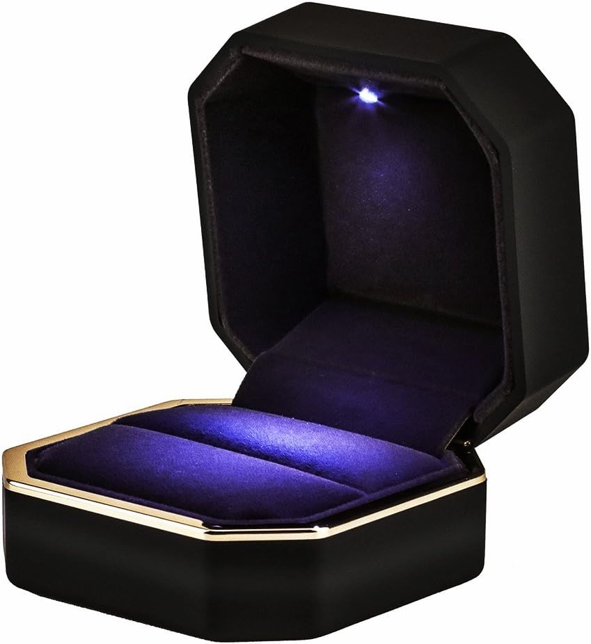 Luxury Ring Box Square Velvet Wedding Case Jewelry