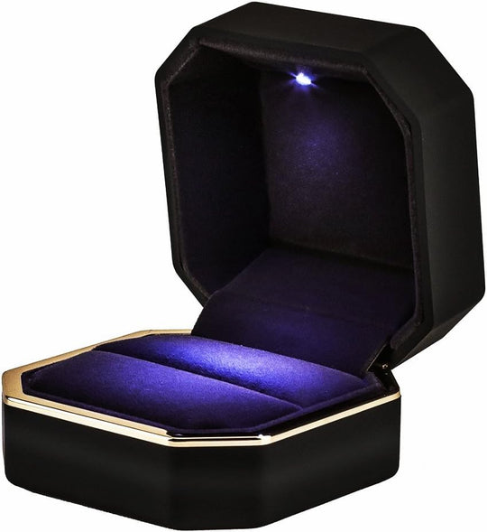 Luxury Ring Box Square Velvet Wedding Case Jewelry