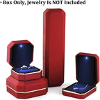 Luxury Ring Box Square Velvet Wedding Case Jewelry
