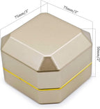 Luxury Ring Box Square Velvet Wedding Case Jewelry