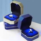 Luxury Ring Box Square Velvet Wedding Case Jewelry