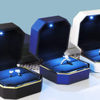 Luxury Ring Box Square Velvet Wedding Case Jewelry
