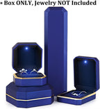 Luxury Ring Box Square Velvet Wedding Case Jewelry