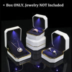 Luxury Ring Box Square Velvet Wedding Case Jewelry