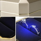 Luxury Ring Box Square Velvet Wedding Case Jewelry