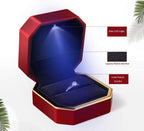 Luxury Ring Box Square Velvet Wedding Case Jewelry