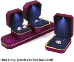 Luxury Ring Box Square Velvet Wedding Case Jewelry