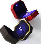 Luxury Ring Box Square Velvet Wedding Case Jewelry