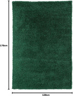 Luxury Thick Pile Emerald Shaggy Living Room Area