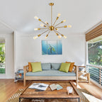 Lynpon Sputnik Chandelier Modern Brass Pendant Ceiling Light