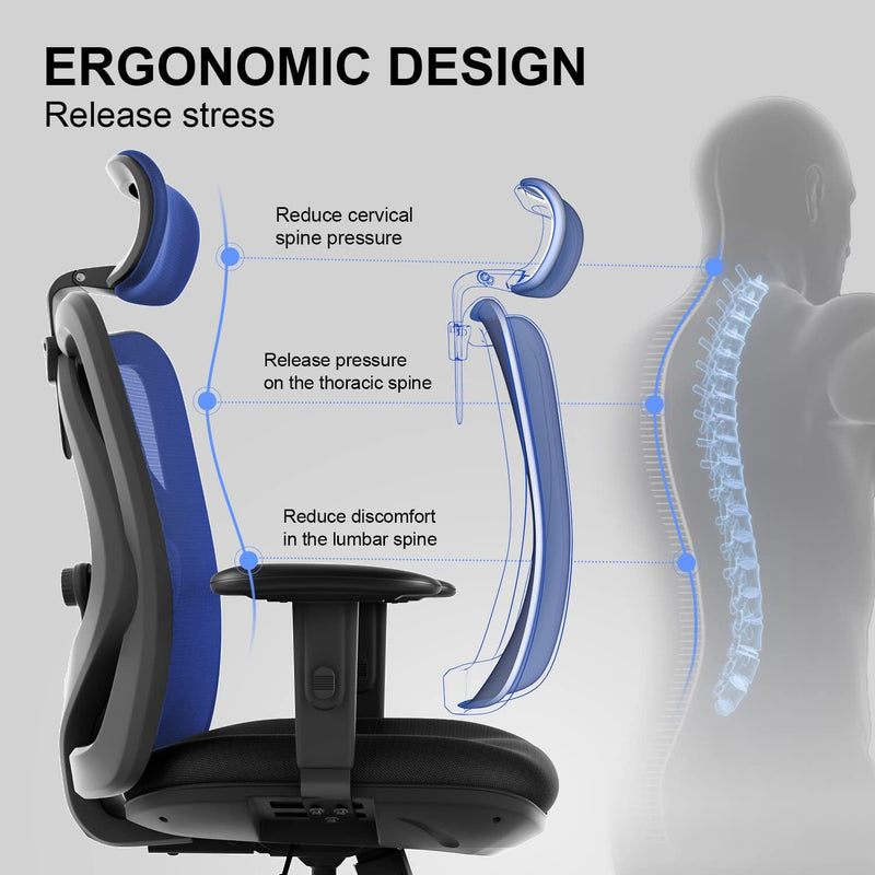 M18 Office Chair Ergonomic Desk Breathable Mesh Design