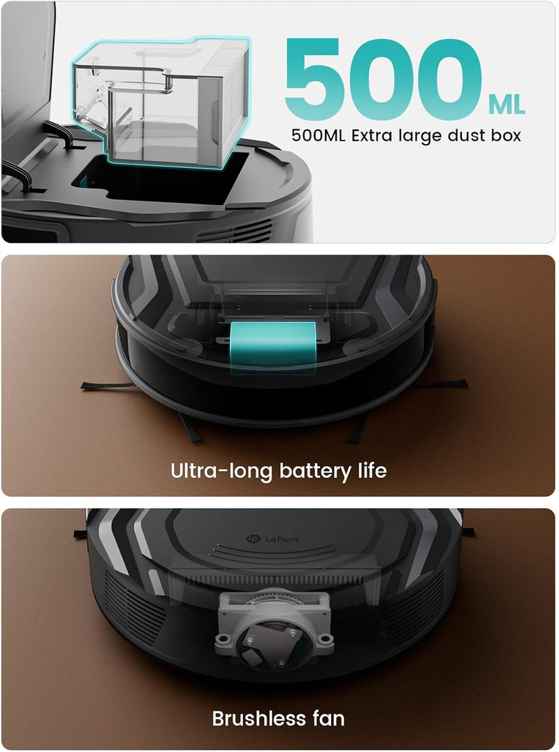 M210pro Robot Vacuum Cleaner 4000pa Suction for Carpet