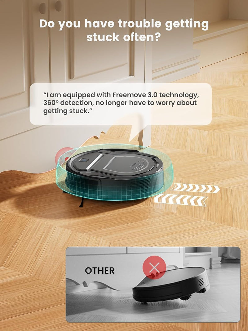 M210pro Robot Vacuum Cleaner 4000pa Suction for Carpet