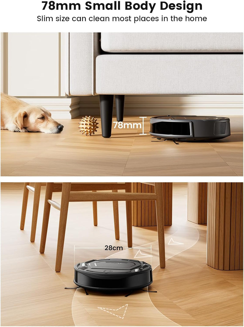 M210pro Robot Vacuum Cleaner 4000pa Suction for Carpet