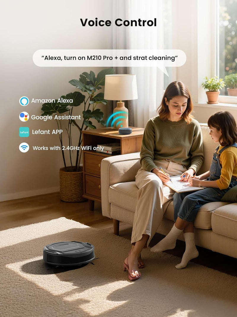 M210pro Robot Vacuum Cleaner 4000pa Suction for Carpet