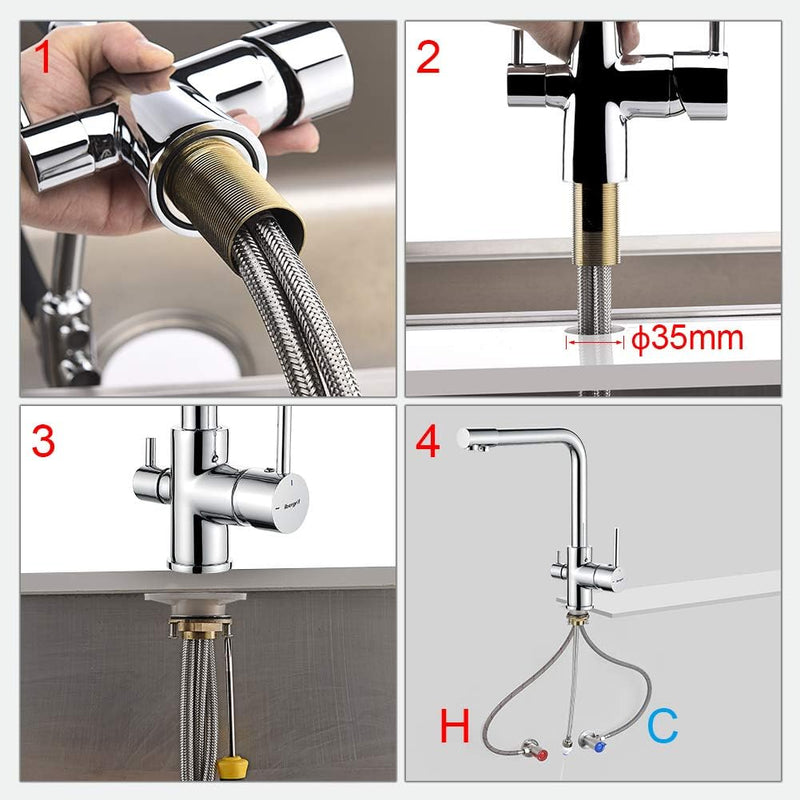 M22109A 3 Way Water Filter Tap Kitchen Drinking