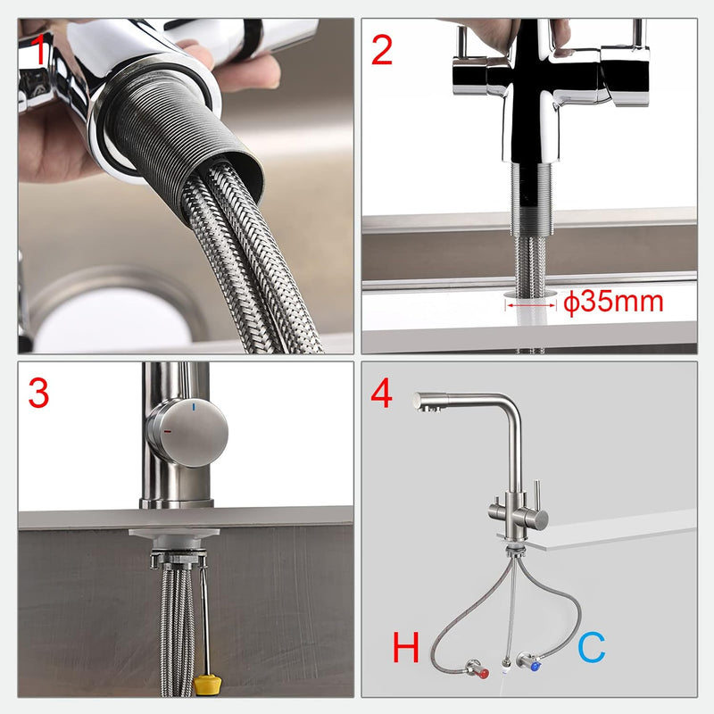 M22109A 3 Way Water Filter Tap Kitchen Drinking