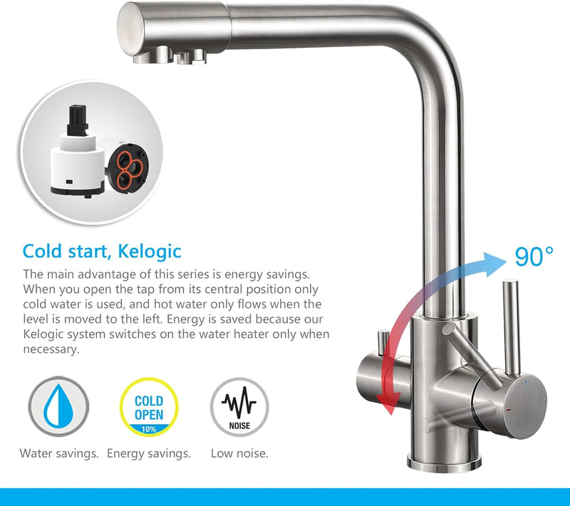 M22109A 3 Way Water Filter Tap Kitchen Drinking