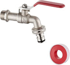 M22203 Double Garden Tap Brass with Connector