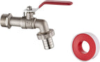 M22203 Double Garden Tap Brass with Connector