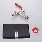 M22203 Double Garden Tap Brass with Connector