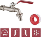 M22203 Double Garden Tap Brass with Connector
