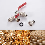 M22203 Double Garden Tap Brass with Connector
