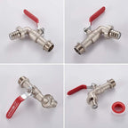 M22203 Double Garden Tap Brass with Connector