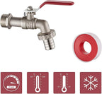 M22203 Double Garden Tap Brass with Connector