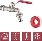 M22203 Double Garden Tap Brass with Connector