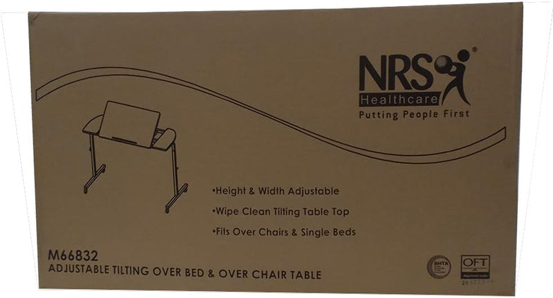 M66832 Wheeled and Tilting Over Bed Or Chair