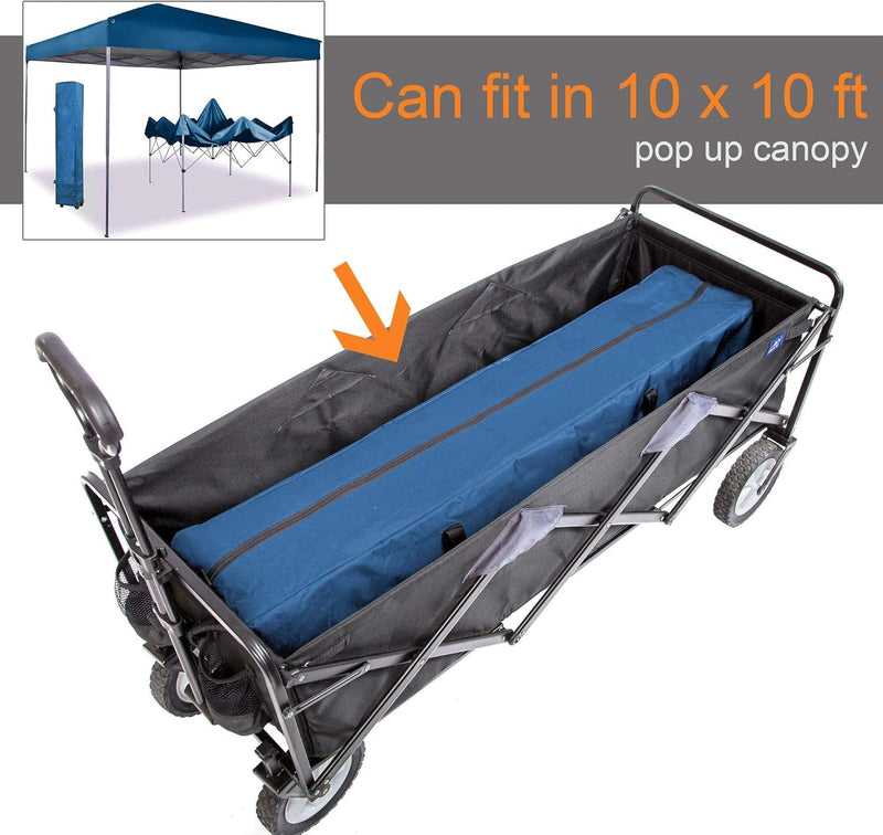 Collapsible Outdoor Utility Wagon with Folding Table