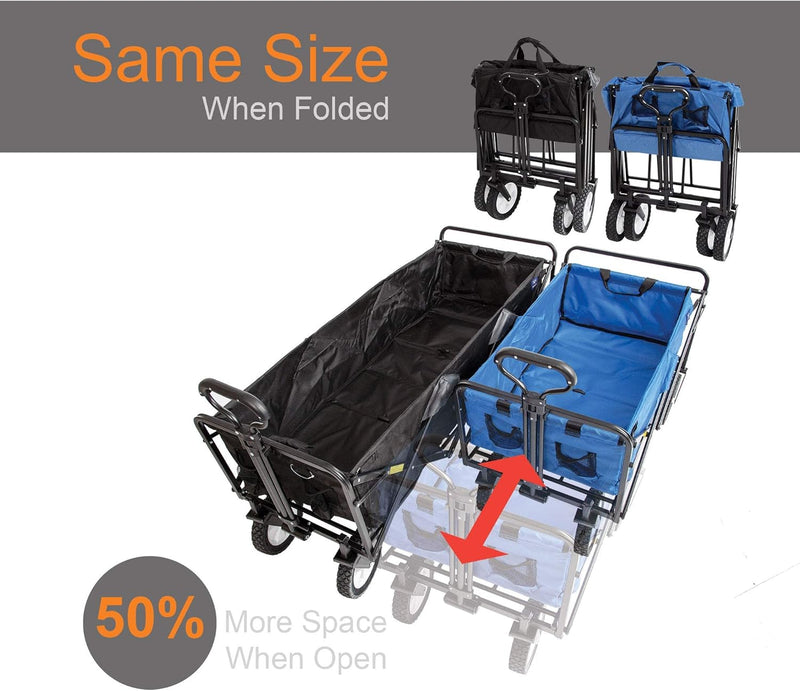 Collapsible Outdoor Utility Wagon with Folding Table