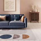Washable Geometric Cotton Large Rugs Modern Stain Resistant