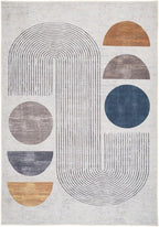 Washable Geometric Cotton Large Rugs Modern Stain Resistant
