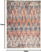 Washable Geometric Cotton Large Rugs Modern Stain Resistant