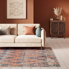 Washable Geometric Cotton Large Rugs Modern Stain Resistant