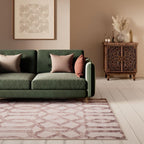 Washable Geometric Cotton Large Rugs Modern Stain Resistant