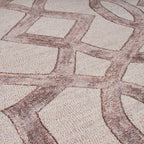 Washable Geometric Cotton Large Rugs Modern Stain Resistant