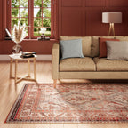Washable Geometric Cotton Large Rugs Modern Stain Resistant