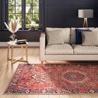 Washable Geometric Cotton Large Rugs Modern Stain Resistant